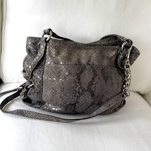 Michael Kors faux snakeskin crossbody tote or shoulder bag